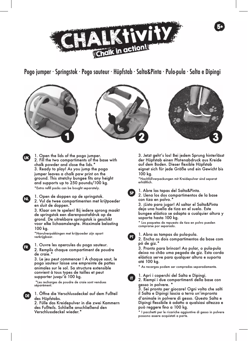 Page 1 de la notice Manuel utilisateur Jumbo CHALKtivity 19587
