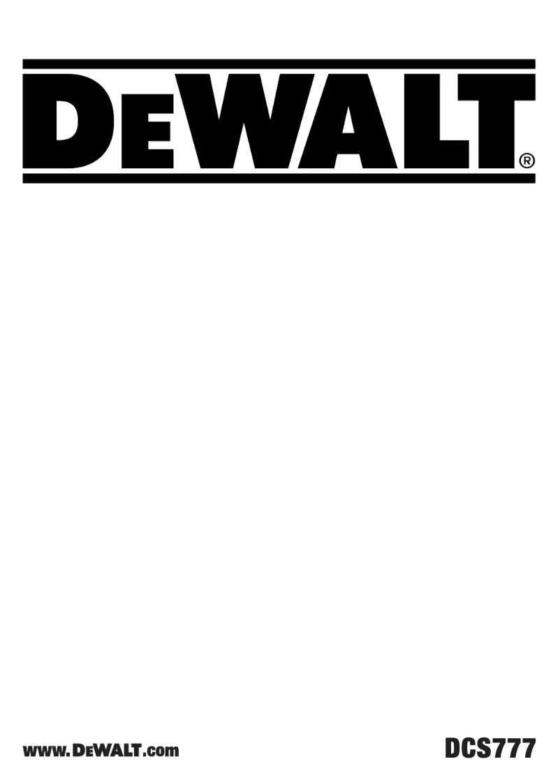 First page image of the manual for DCS777