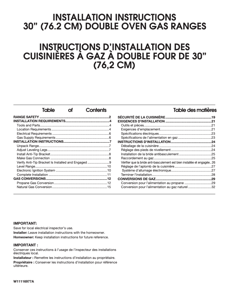 Page 1 of the manual Warranty Information Whirlpool WCG97US0HS