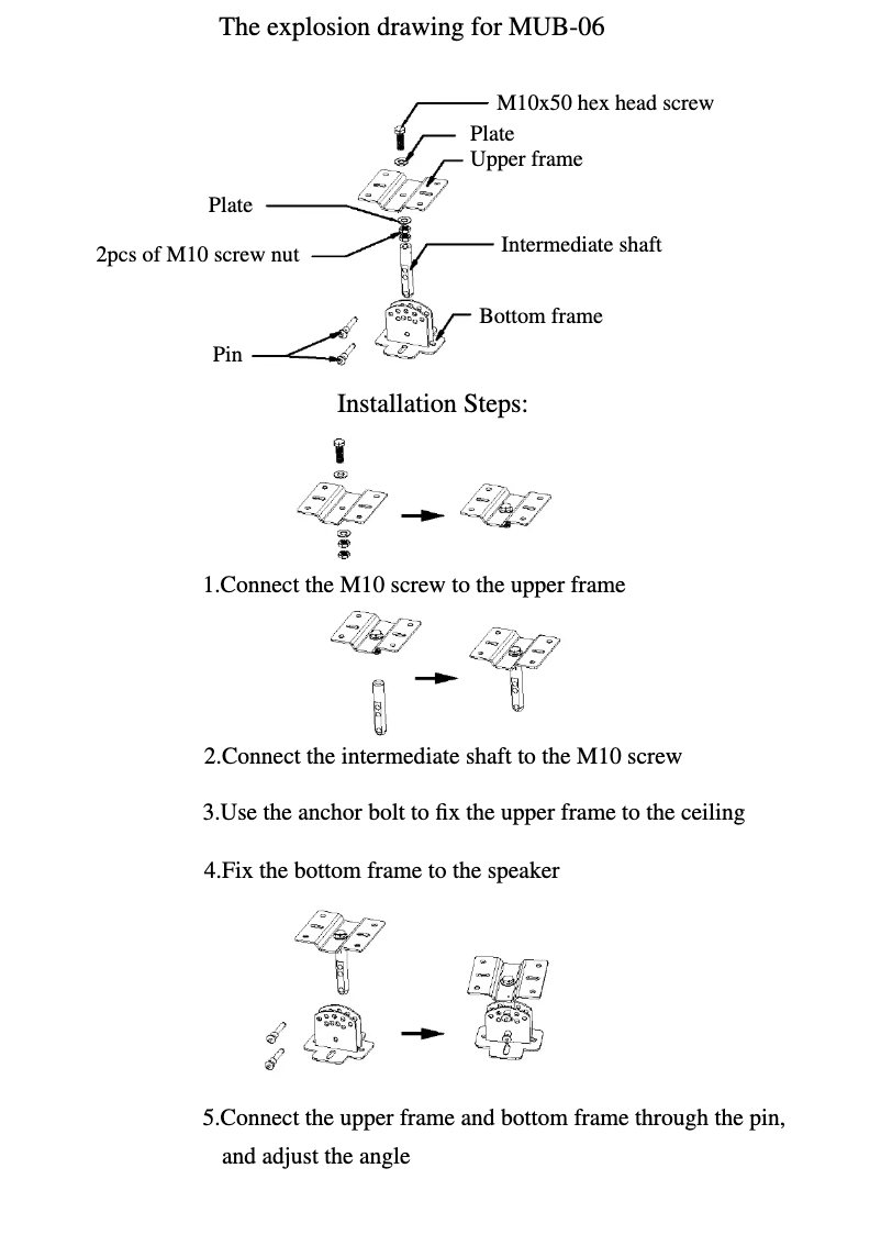 Page 1 of the manual User Manual Monacor MUB-06