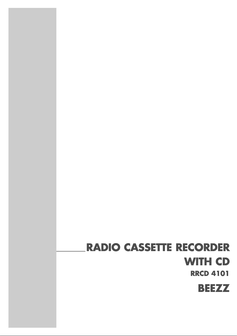 First page image of the manual for Beezz RRCD 4101