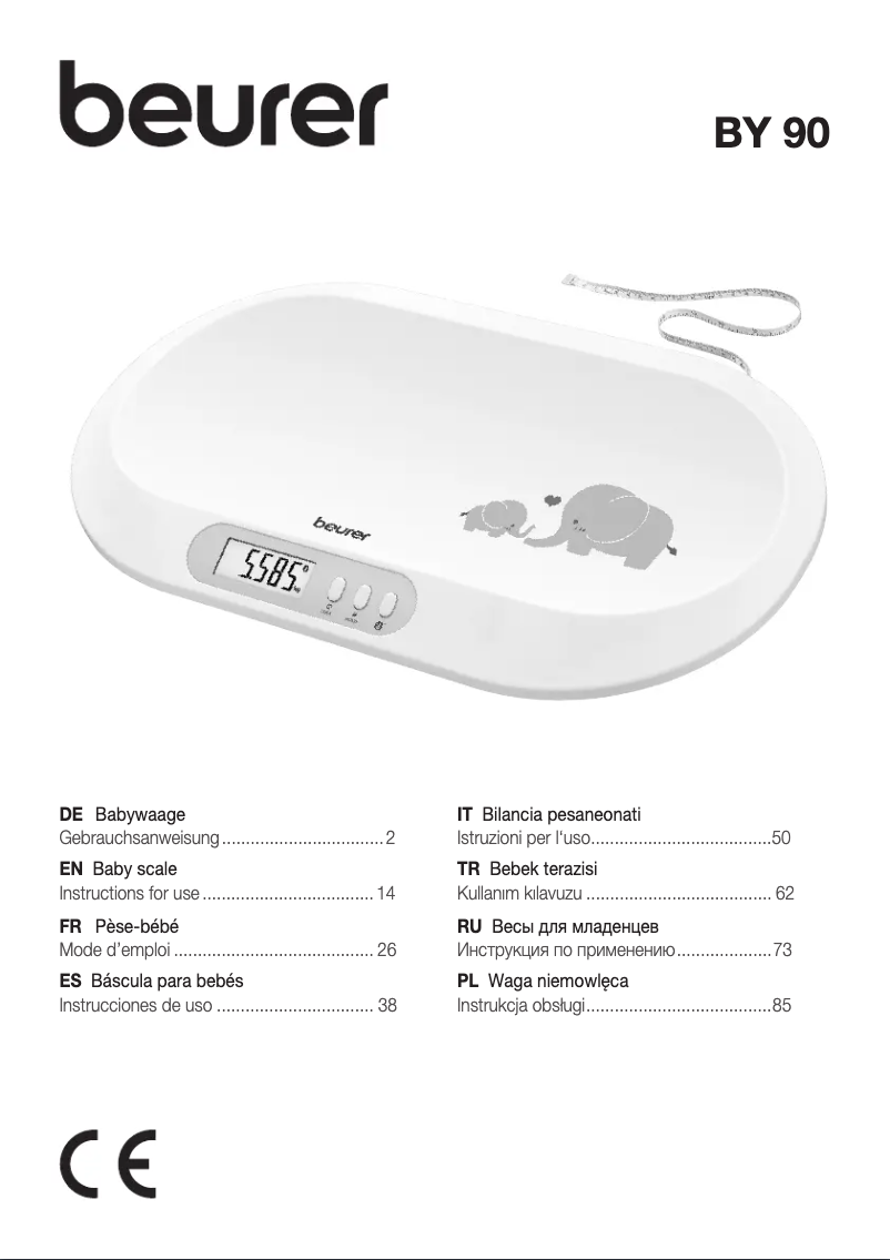 First page image of the manual for BY 90