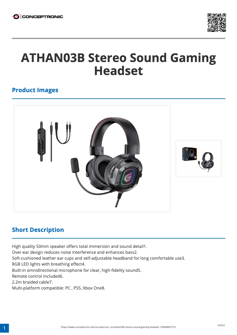 First page image of the manual for Athan03B