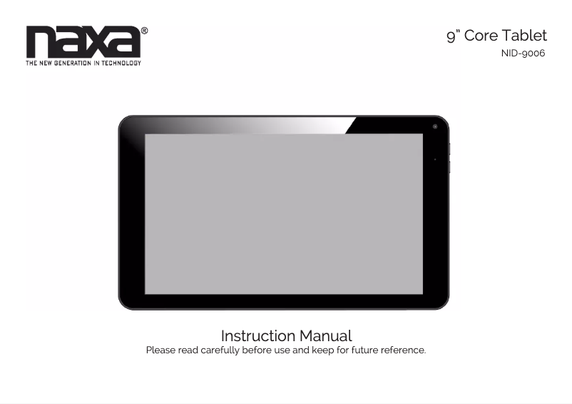 Page 1 of the manual User Manual Naxa NID-9006