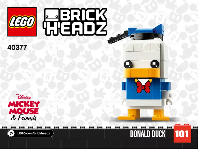 First page image of the manual for Brickheadz 40377