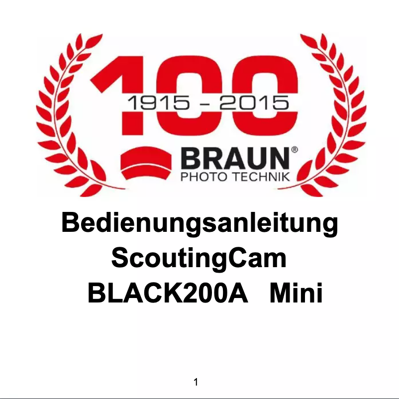 First page image of the manual for Black200A Mini