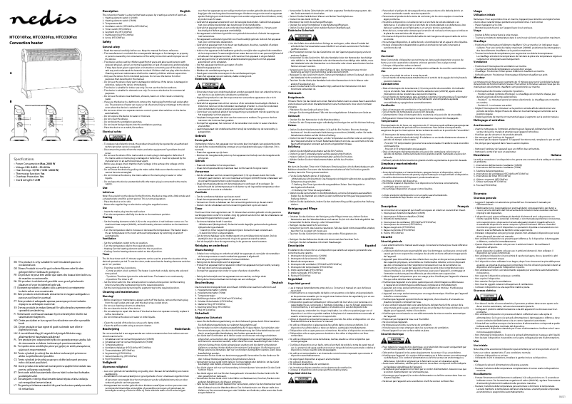 First page image of the manual for HTCO10FBK