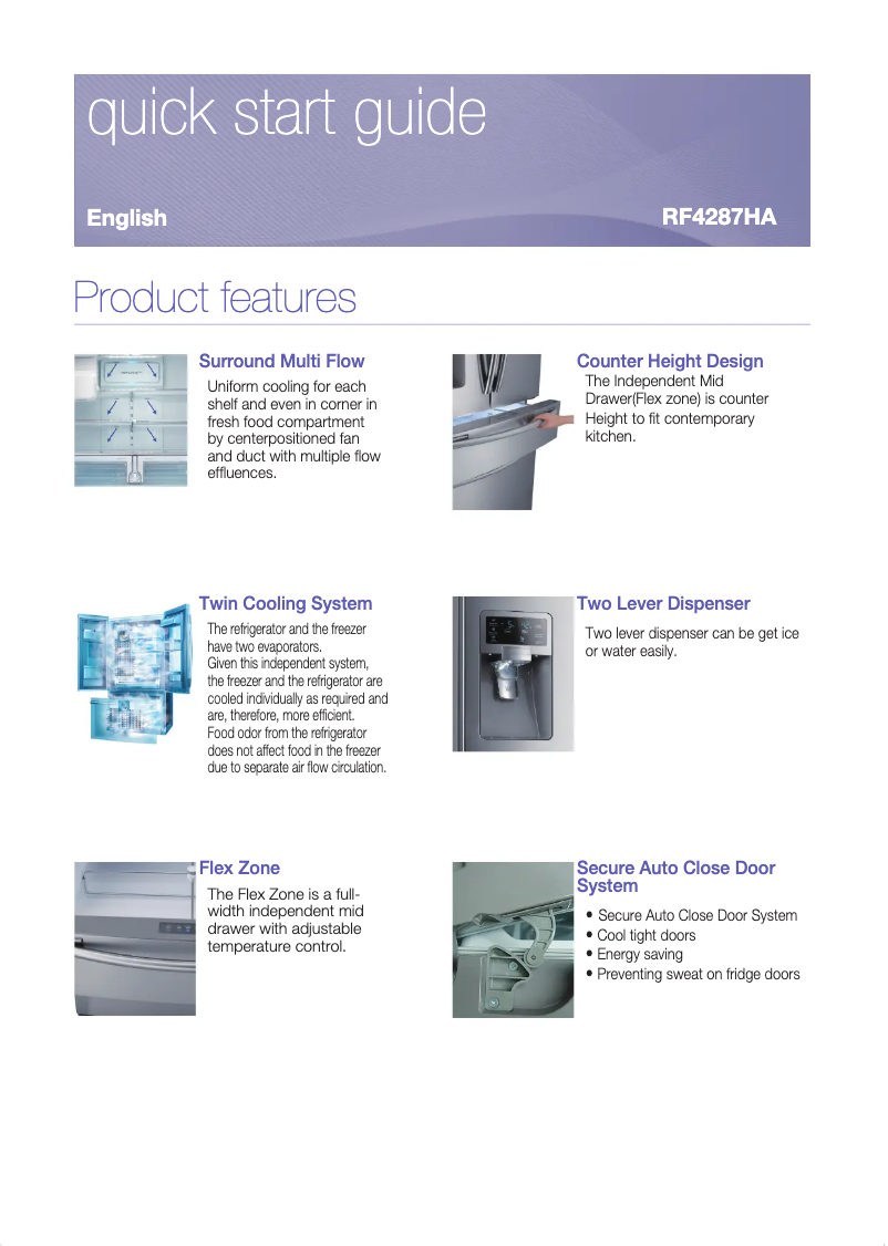 First page image of the manual for RF4287HAPN