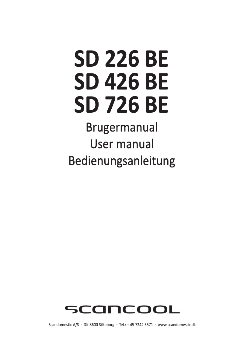 First page image of the manual for SD 426 BE