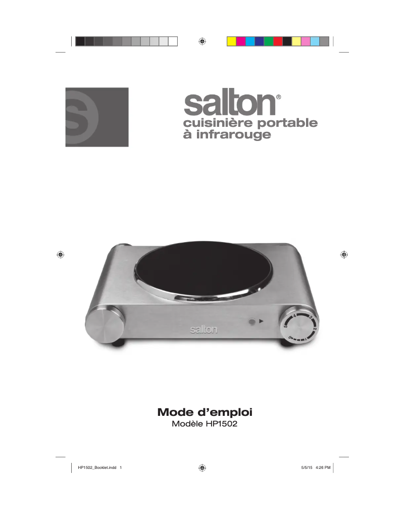 Page 1 of the manual User Manual Salton HP1502