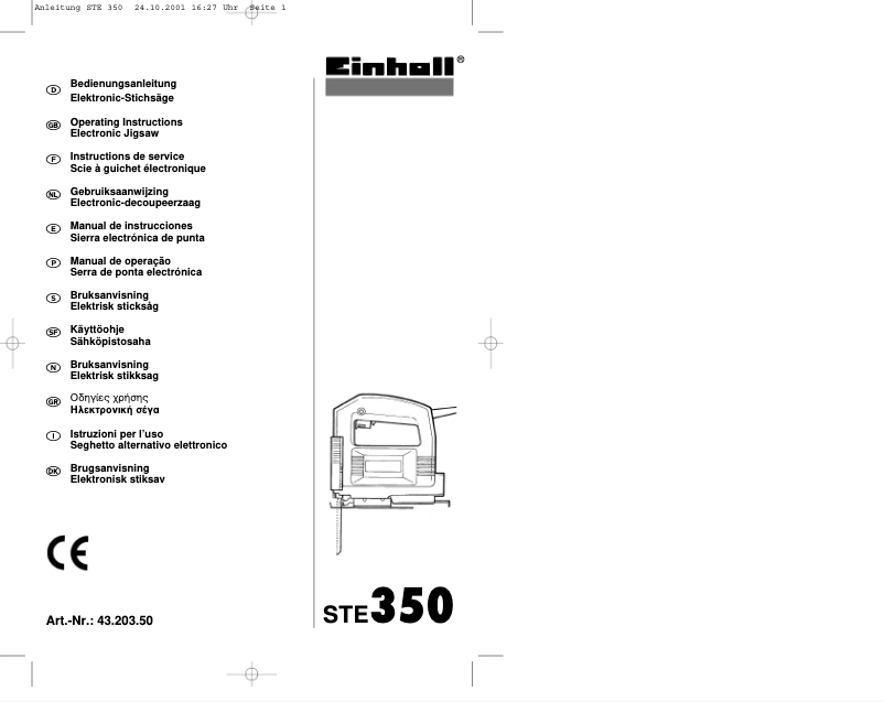 Page 1 of the manual User Manual Einhell STE 350