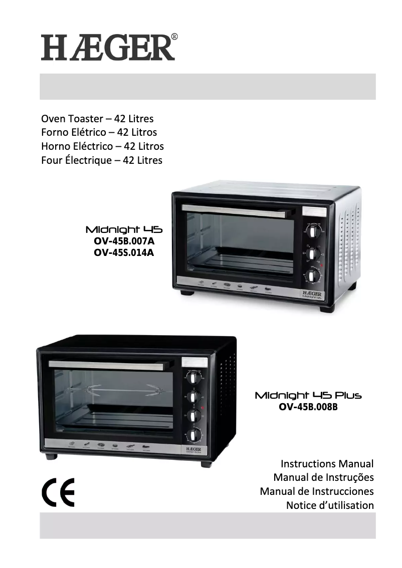 Page 1 of the manual User Manual Haeger OV-45B.008B