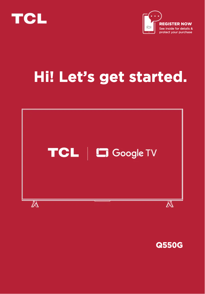 First page image of the manual for 55Q550G