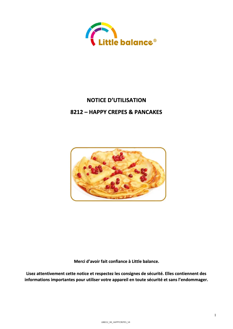 First page image of the manual for 8212