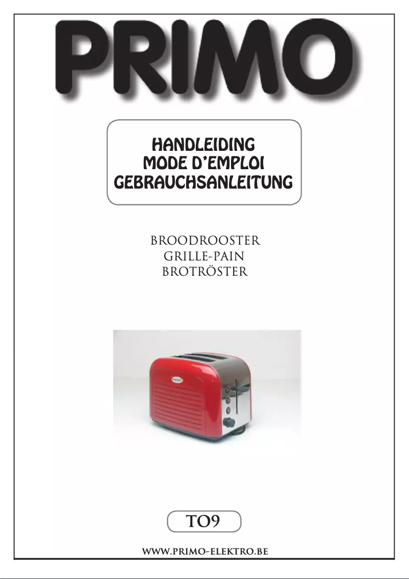 Page 1 of the manual User Manual Primo TO 9