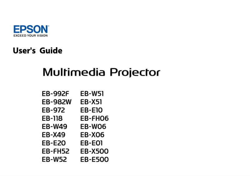 Image de la première page du manuel de l'appareil EB-W06