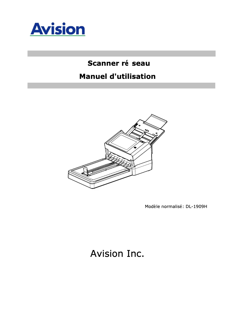 Page 1 of the manual User Manual Avision AN360FW