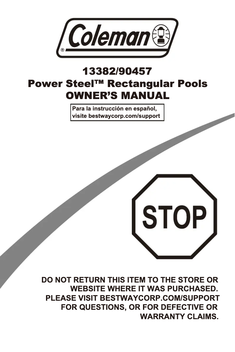 Page 1 of the manual User Manual Bestway Coleman 13382