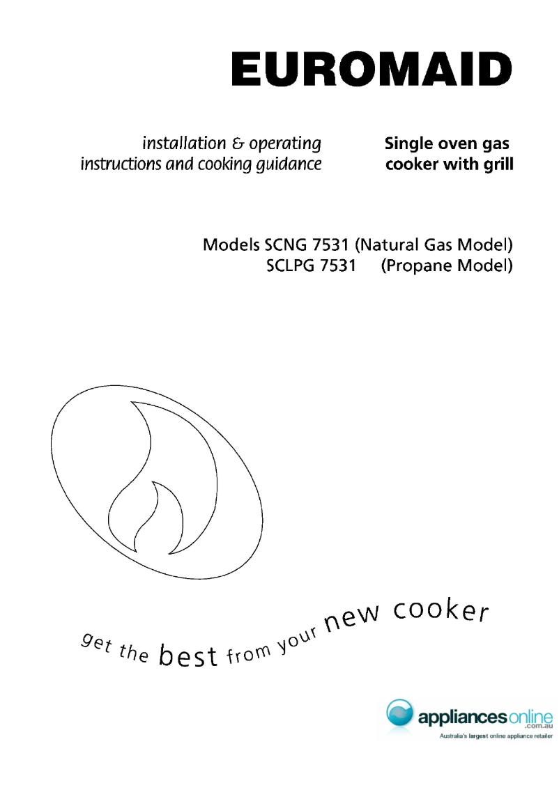 First page image of the manual for SCLPG7531WH
