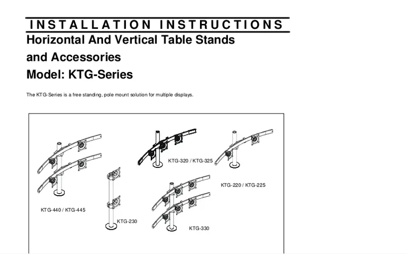 First page image of the manual for KTG230B