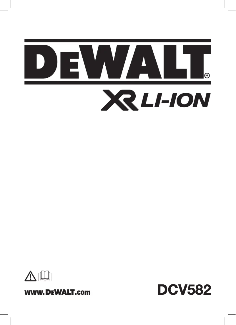 Page 1 of the manual User Manual DeWalt DCV582