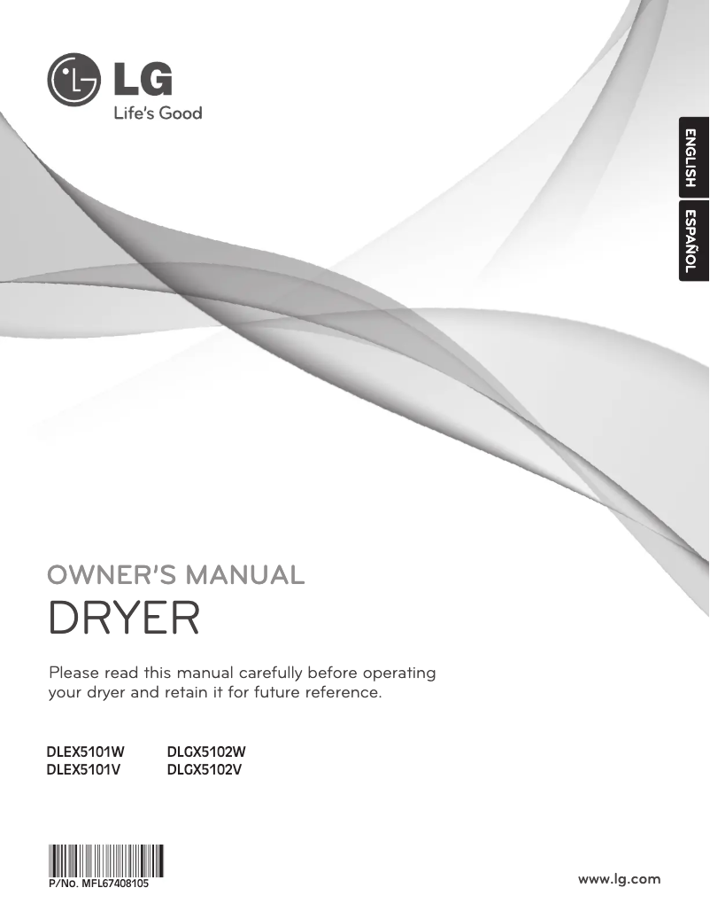 First page image of the manual for DLEX5101W