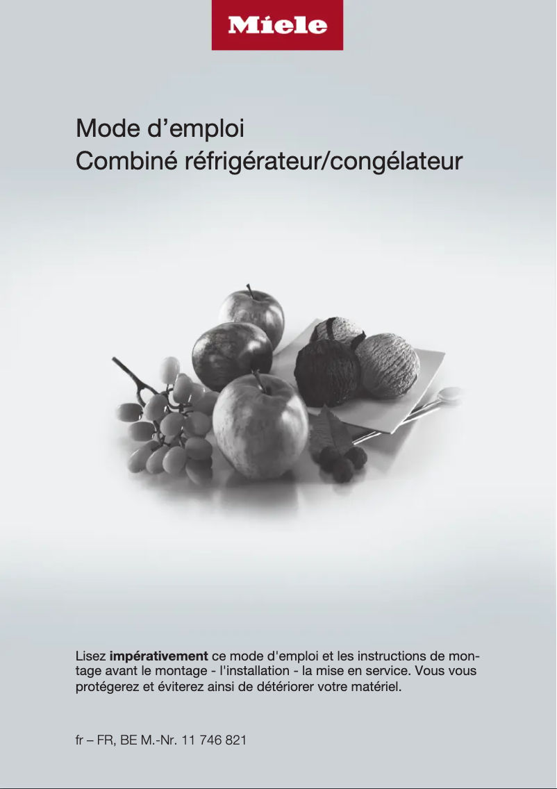 Page 1 of the manual User Manual Miele KF 7731 E