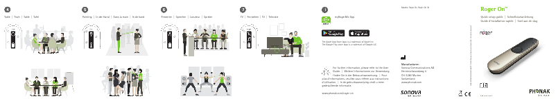 Page 1 of the manual User Manual Phonak Roger On