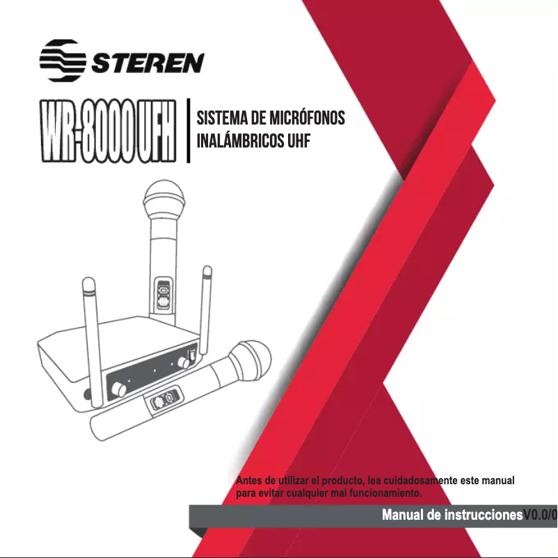 Page 1 of the manual User Manual Steren WR-8000