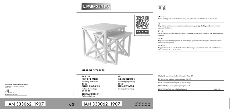 First page image of the manual for IAN 333062