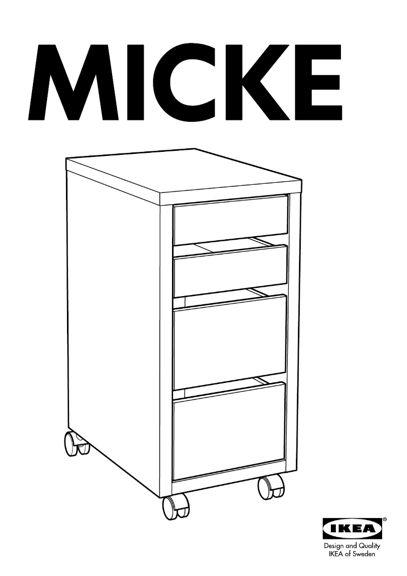 Page 1 of the manual User Manual Ikea MICKE 802.447.49