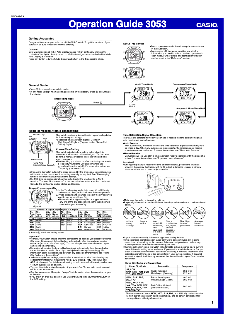 First page image of the manual for Radio Controlled WV-58E-1AVEF