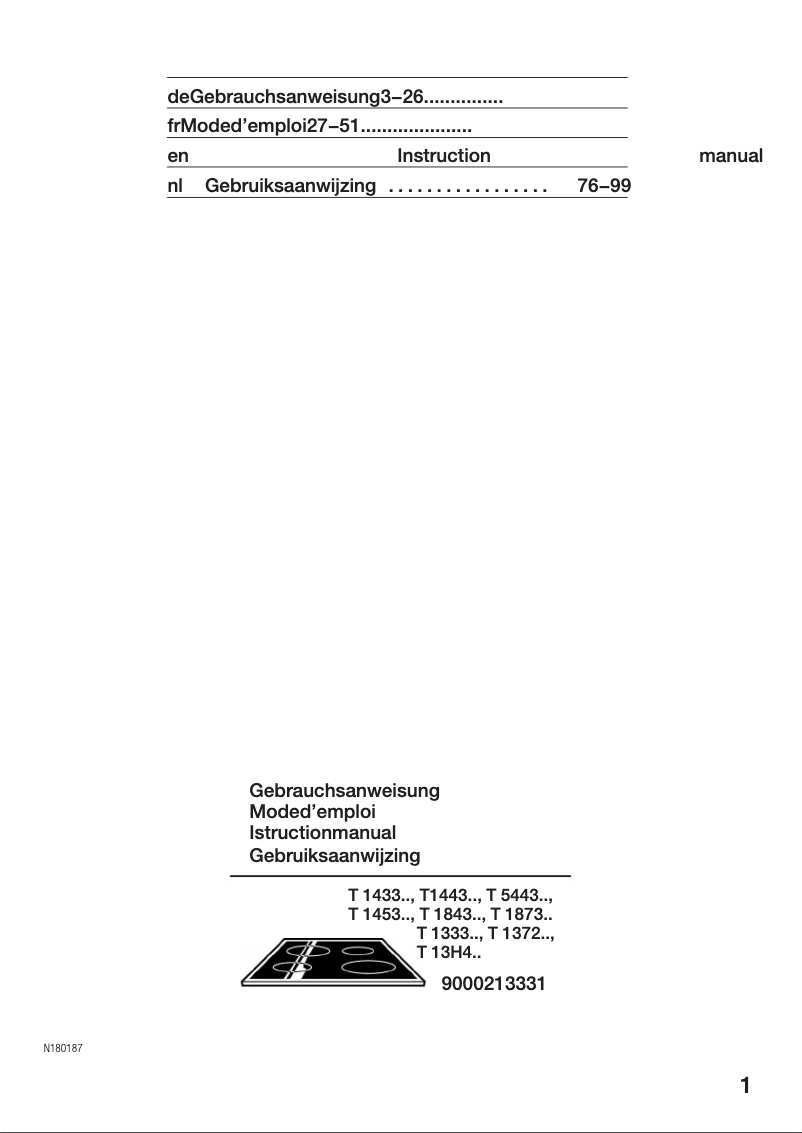 Page 1 of the manual User Manual Neff T 13H4 N0