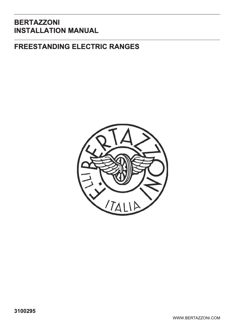 Page 1 of the manual User Manual Bertazzoni MAST304CEMXE