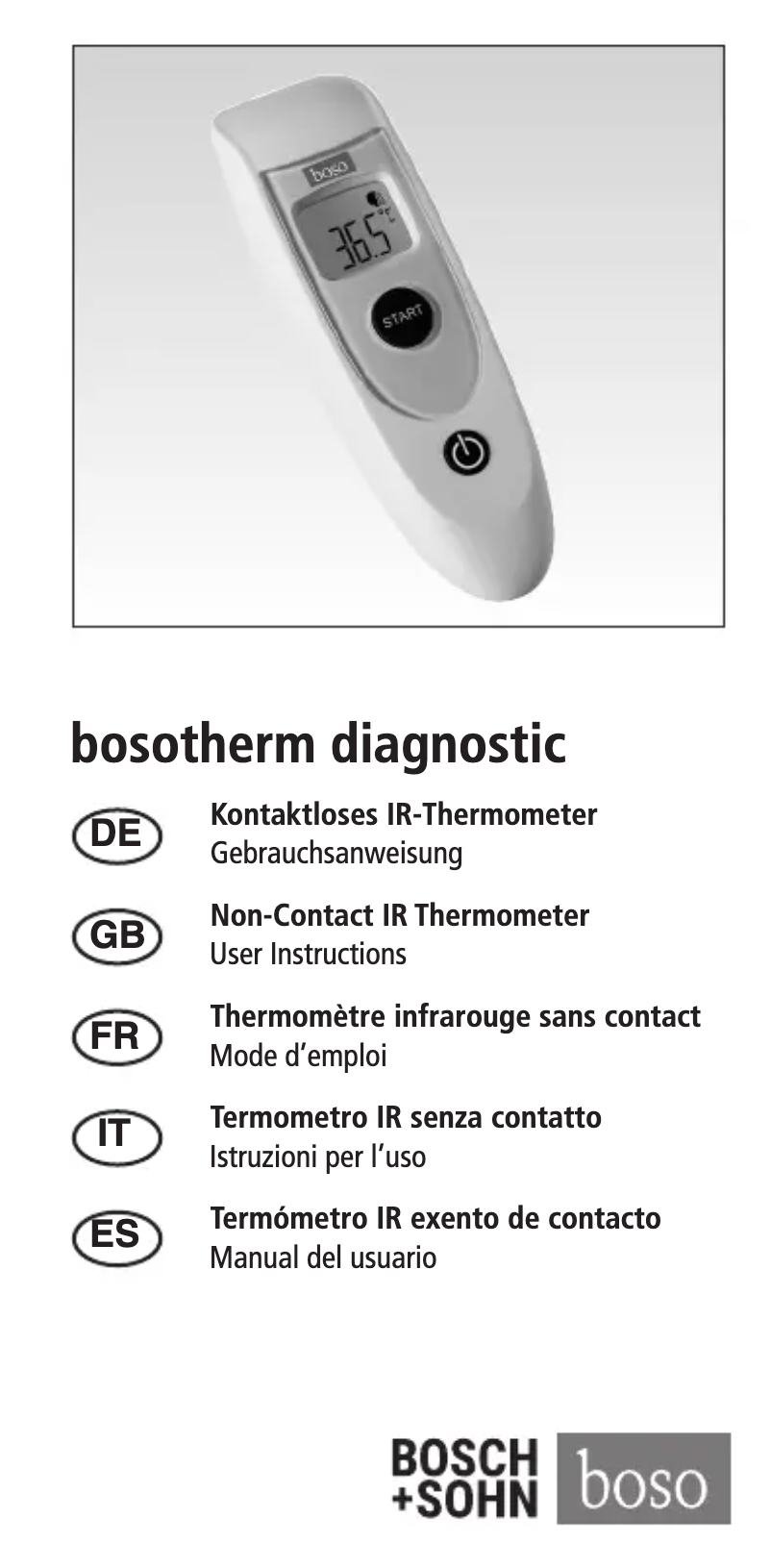 Page 1 of the manual User Manual Boso Bosotherm Diagnostic