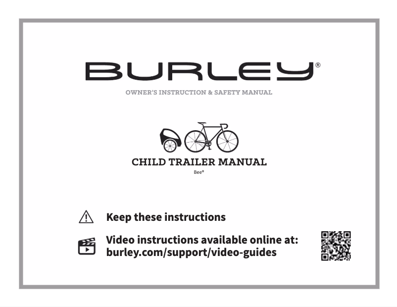 Page 1 of the manual User Manual Burley Bee