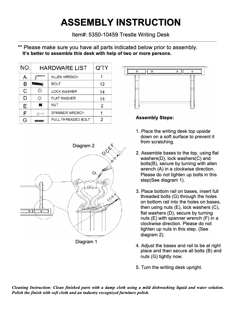 Page 1 of the manual User Manual Hooker 5350-10459