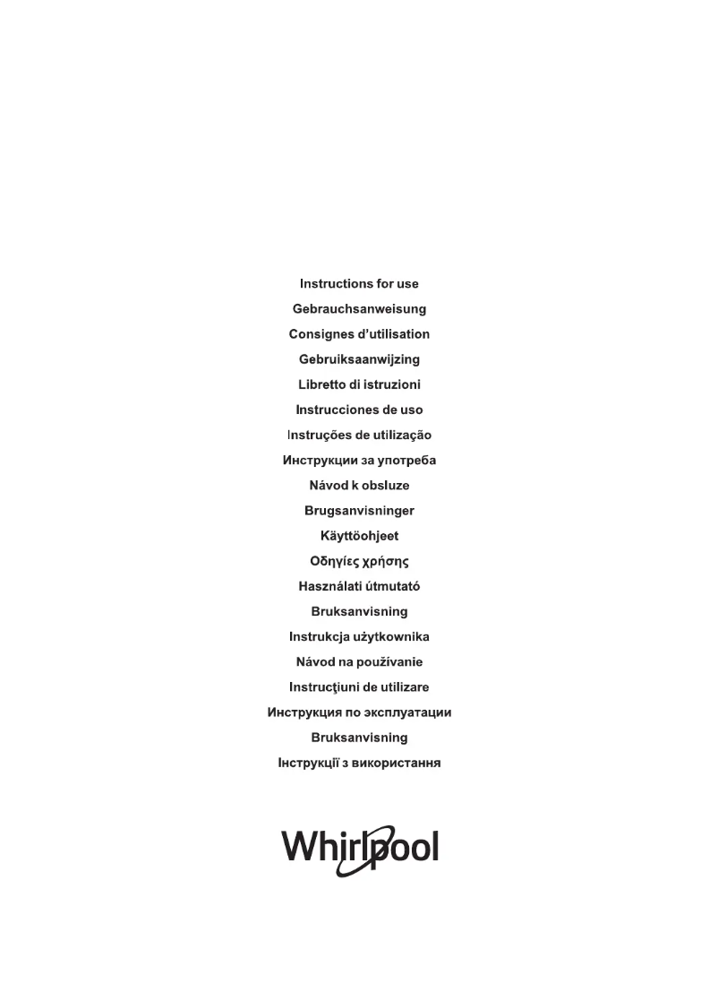 Page 1 of the manual User Manual Whirlpool PACF29CO