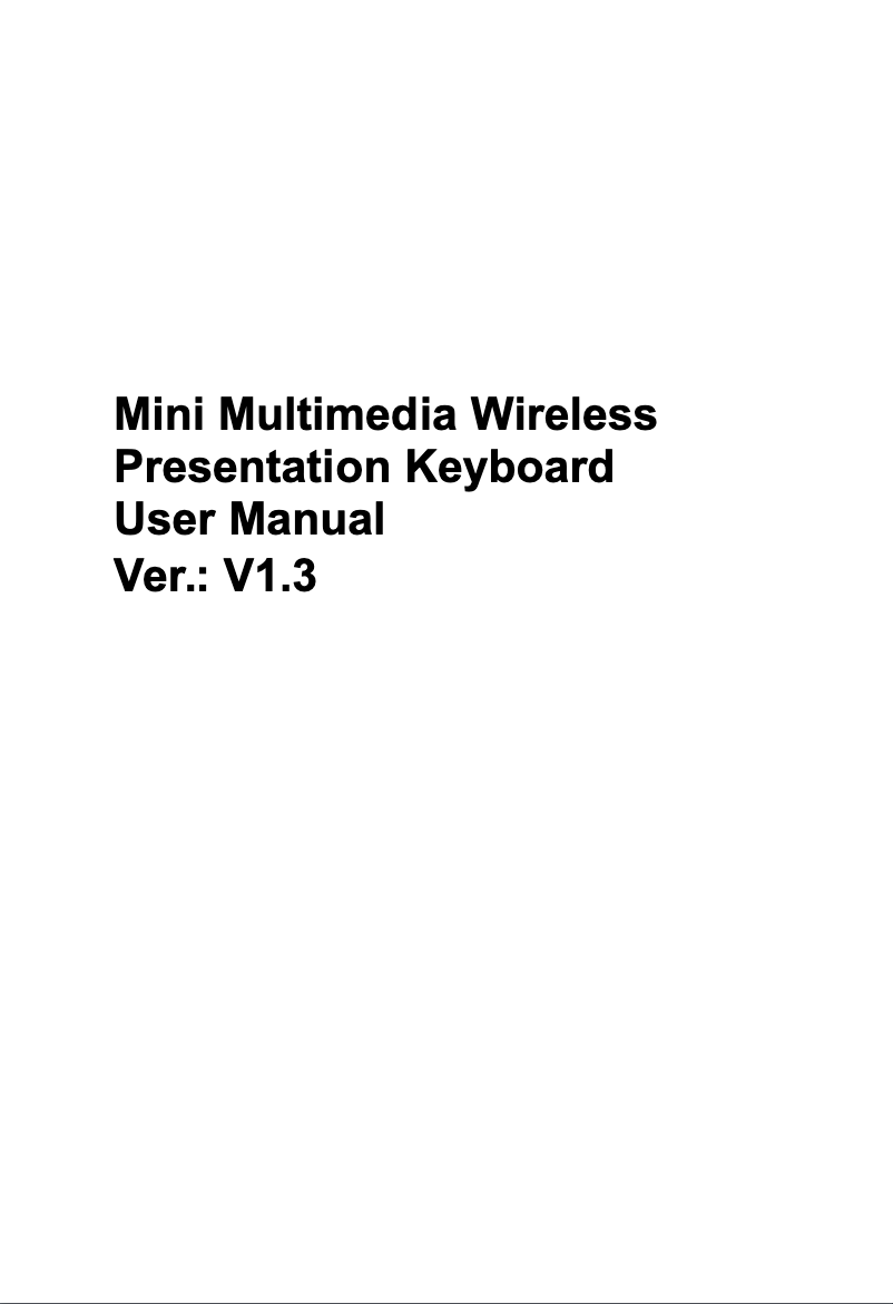 First page image of the manual for Mini Multimedia Wireless ZW-51006V3