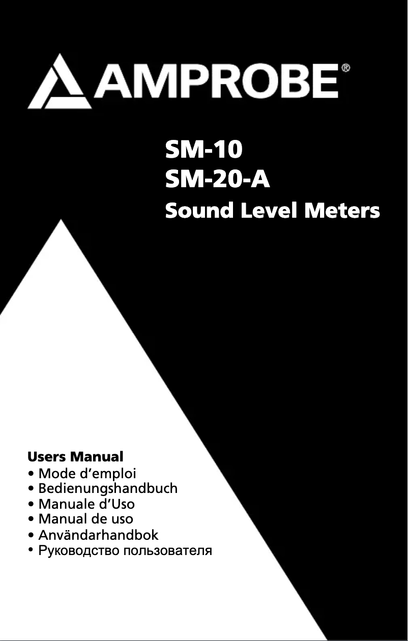 First page image of the manual for SM-10