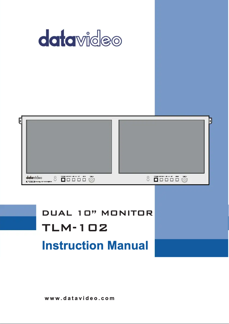 Page 1 of the manual User Manual DataVideo TLM-102