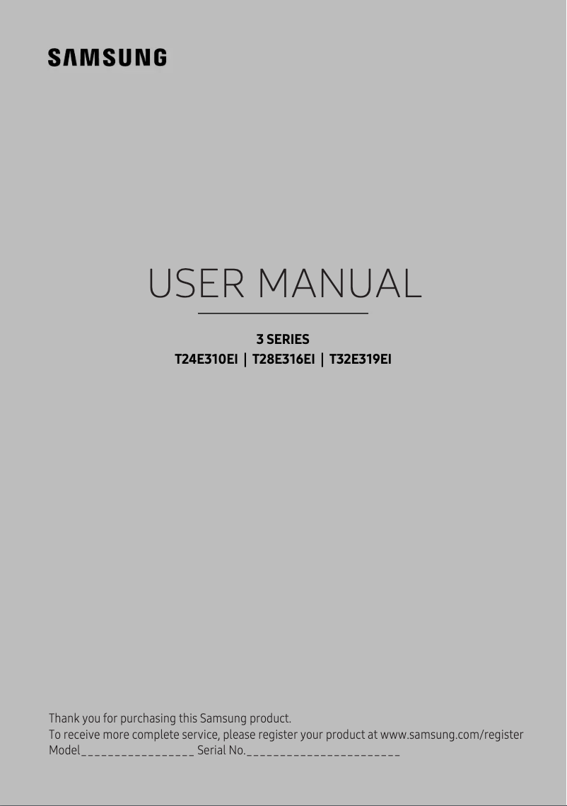 First page image of the manual for T24E310EI