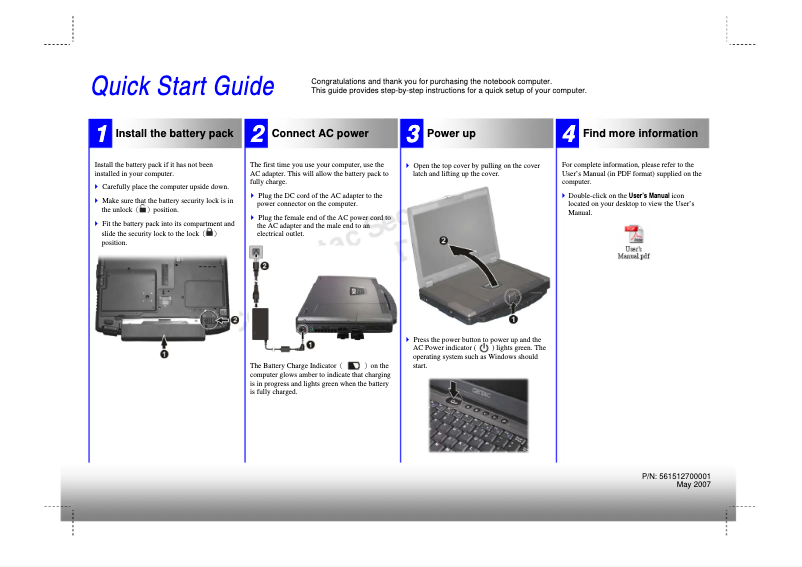 First page image of the manual for P470