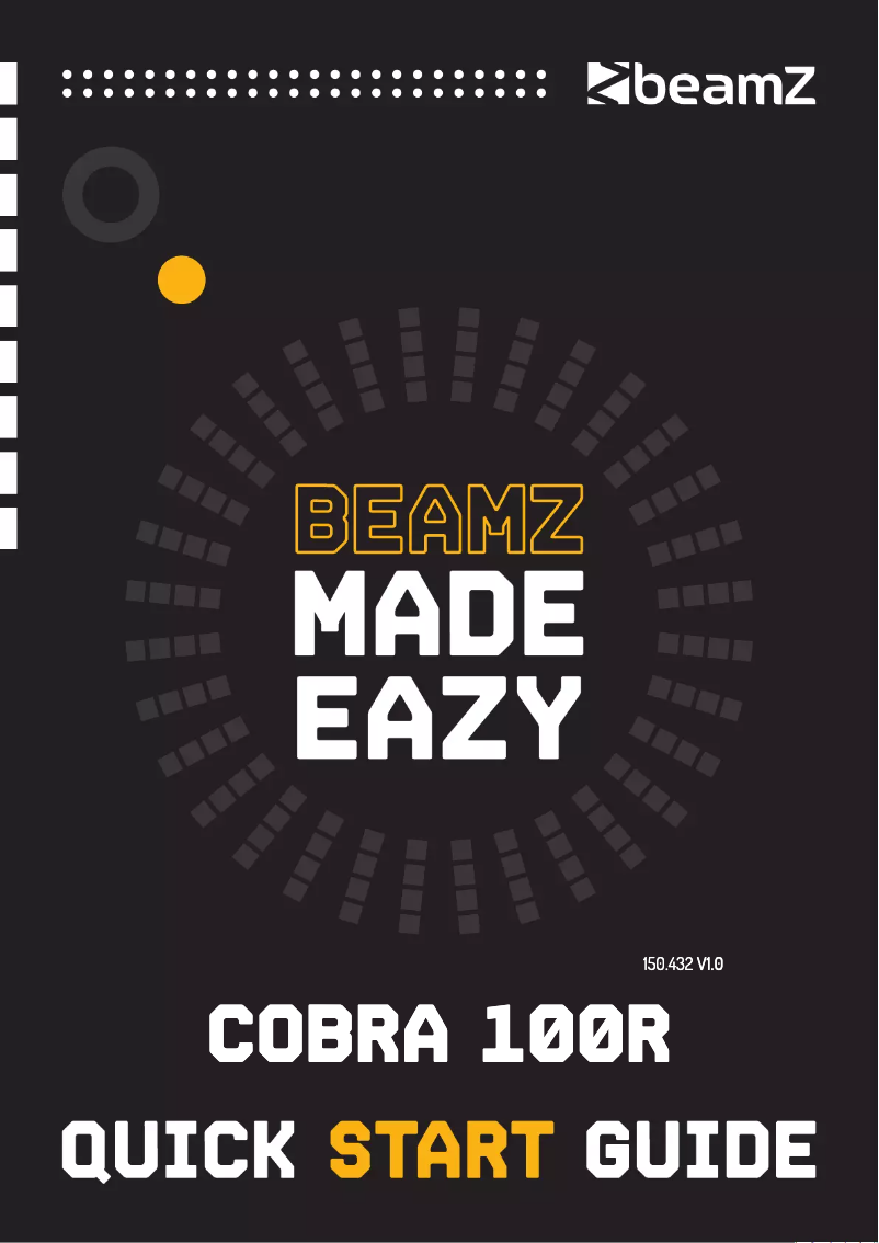 Page 1 de la notice Guide de démarrage rapide BeamZ Cobra 100R