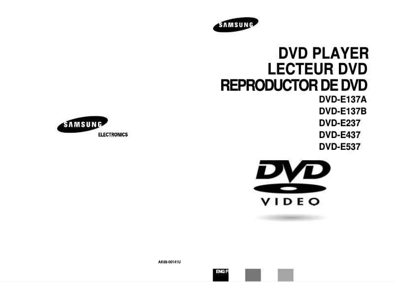 Page 1 of the manual User Manual Samsung DVD-E137B
