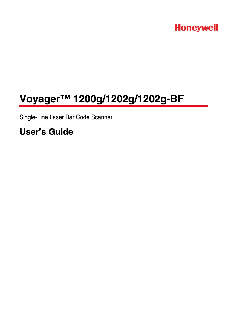 First page image of the manual for Voyager 1202g-BF