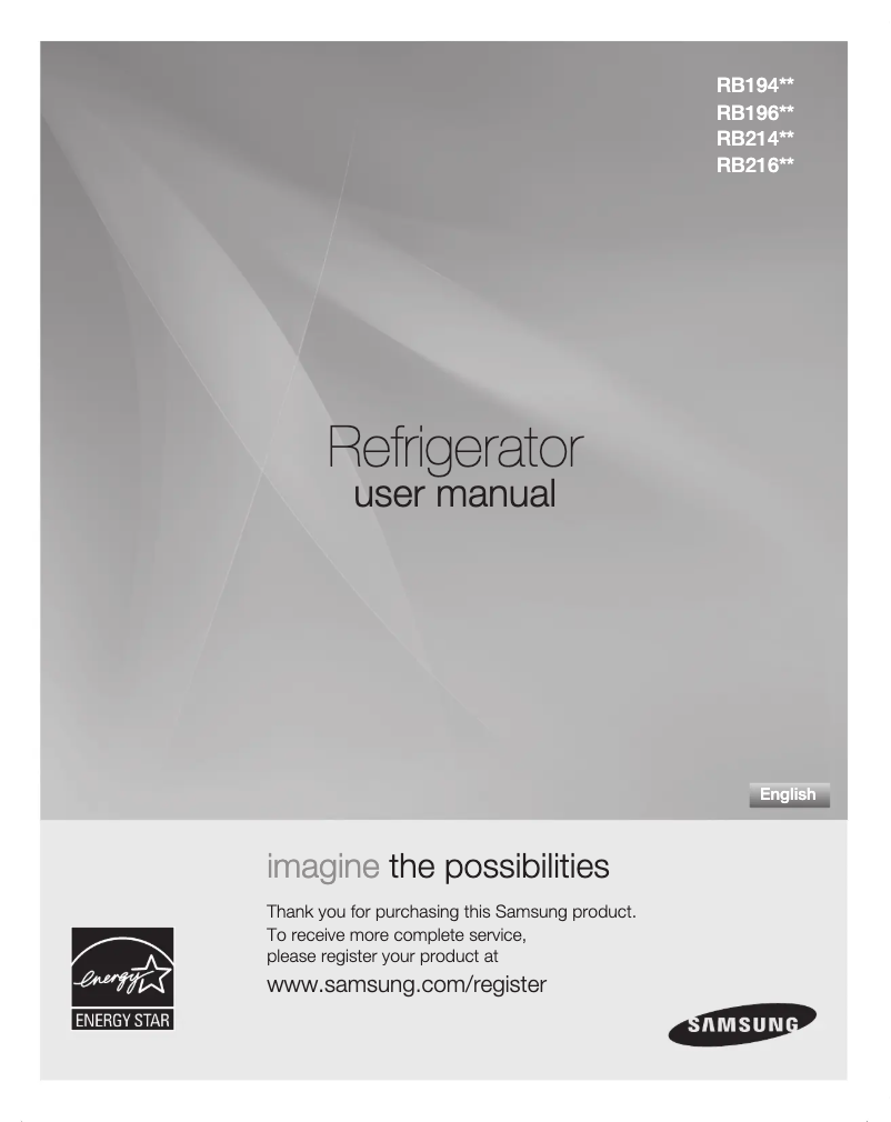 First page image of the manual for RB194ACWP