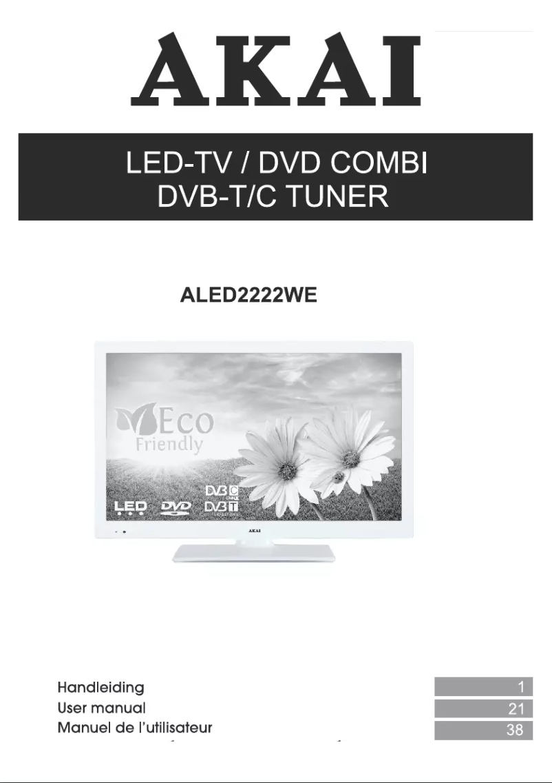 Page 1 of the manual User Manual AKAI ALED2222WE