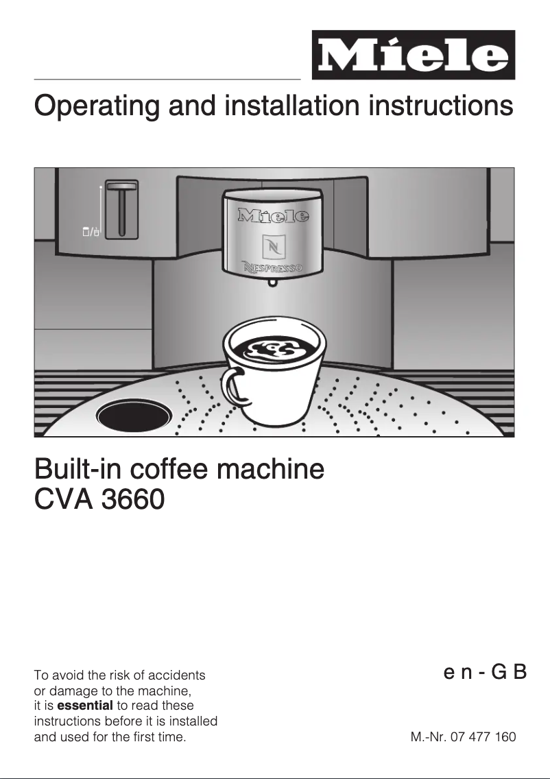 First page image of the manual for CVA 3660