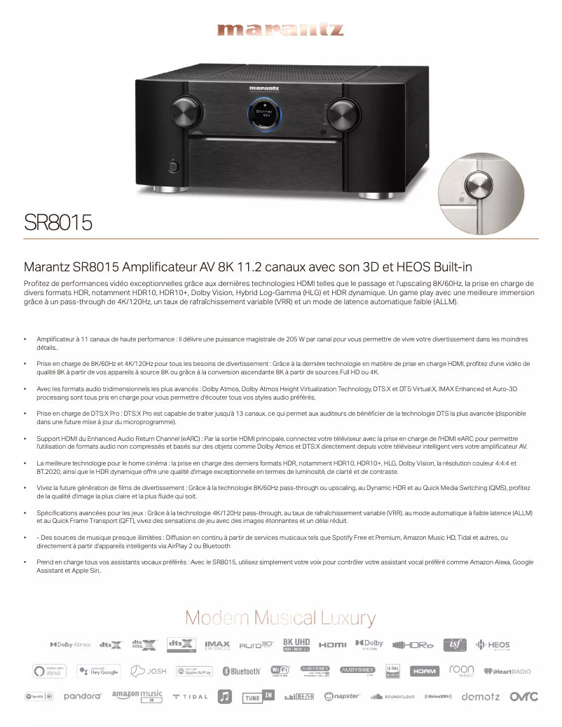 First page image of the manual for SR8015